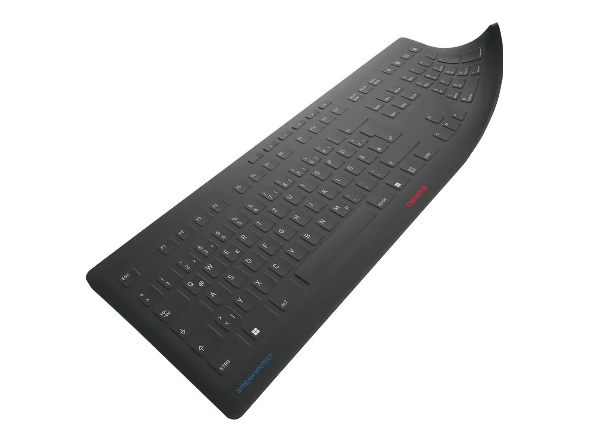 CHERRY STREAM PROTECT MEMBRANE - Tastatur-Abdeckung - US-Englisch mit EURO-Symbol, 104 + 10 - Pale Gray - für STREAM KEYBOARD, KEYBOARD WIRELESS