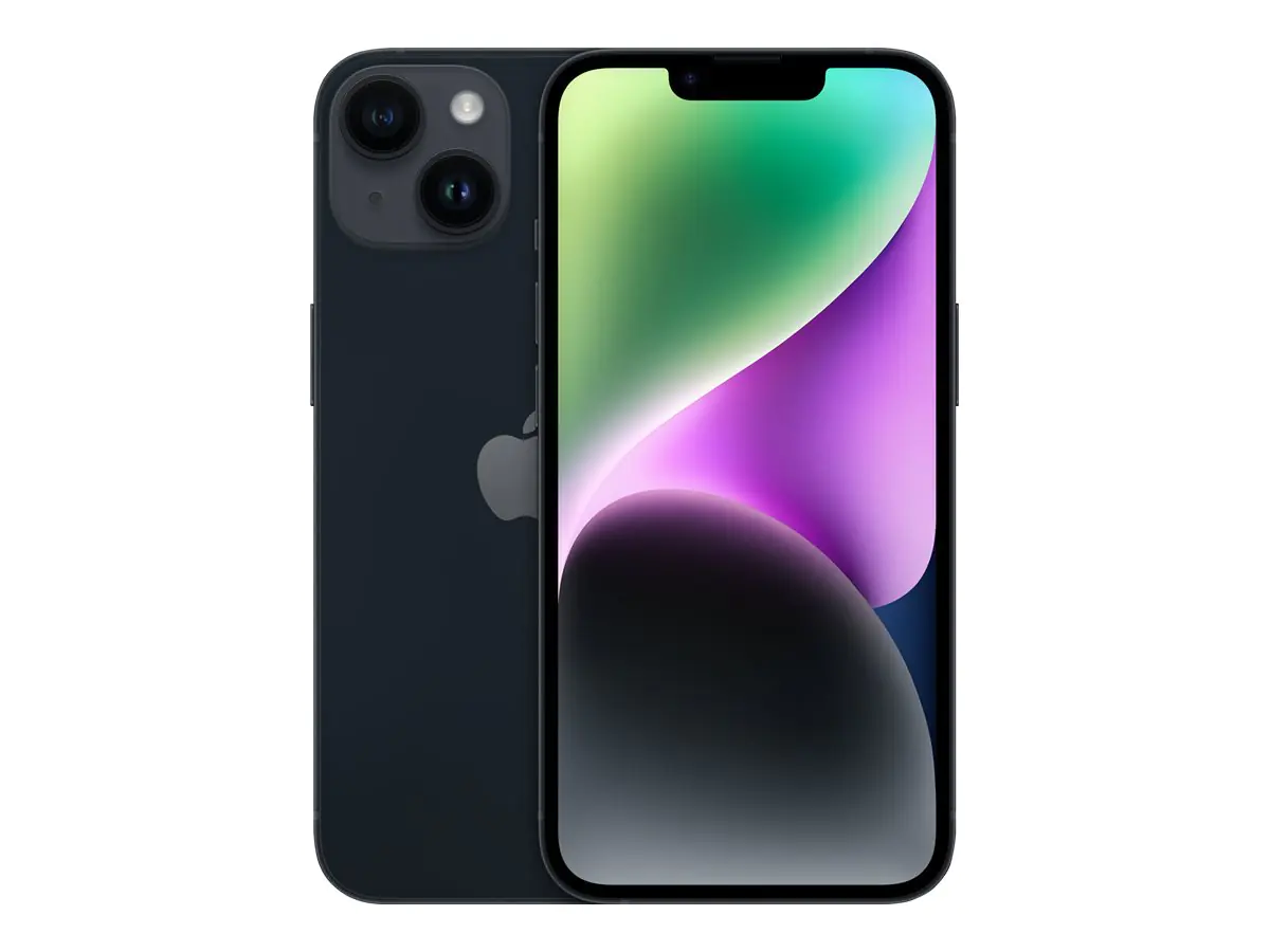 Apple iPhone 14 - 5G Smartphone - Dual-SIM / Interner Speicher 128 GB - OLED-Display - 6.1" - 2532 x 1170 Pixel - 2 x Rückkamera 12 MP, 12 MP - front camera 12 MP - Midnight Apple iPhone 14 - 5G Smartphone - Dual-SIM / Interner Speicher 128 GB - OLED-Display - 6.1" - 2532 x 1170 Pixel - 2 x Rückkamera 12 MP, 12 MP - front camera 12 MP - Midnight
