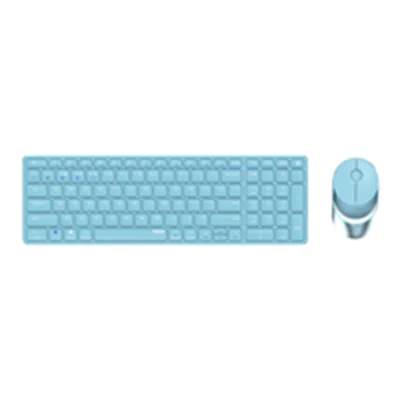 Rapoo 9750M - RF Wireless + Bluetooth - Scherenschlüsselschalter - QWERTZ - Blau - Maus en Rapoo 9750M - RF Wireless + Bluetooth - Scherenschlüsselschalter - QWERTZ - Blau - Maus en