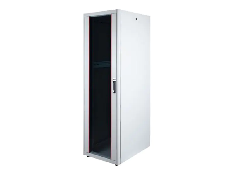 Equip Basic Flex Line - Schrank Netzwerkschrank - 600x800 mm, mit Glastür, abnehmbare und abschließbare Paneele, montiert - freistehend - Hellgrau, RAL 7035 - 42HE - 48.3 cm (19") EBF-42-6080-G-BAAA
