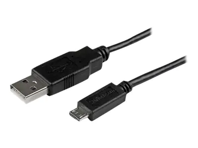 StarTech.com 2m Micro USB Ladekabel für Android Smartphones und Tablets - USB A auf Micro B Kabel / Datenkabel / Anschlusskabel - USB-Kabel - Micro-USB Typ B (M) USBAUB2MBK