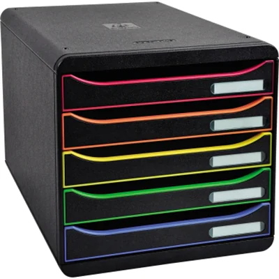 Exacompta Schubladenbox BIG-BOX PLUS 309914D 5Schübe farbig Exacompta Schubladenbox BIG-BOX PLUS 309914D 5Schübe farbig