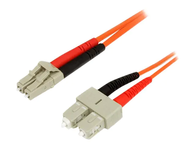 StarTech 2m Fiber Optic Cable - Multimode Duplex 62.5/125 - LSZH - LC/SC - OM1 - LC to SC Fiber Patch Cable (FIBLCSC2) - Netzwerkkabel - LC Multi-Mode (M) zu SC multi-mode (M) - 2 m - Glasfaser - Duplex - 62,5/125 Mikrometer