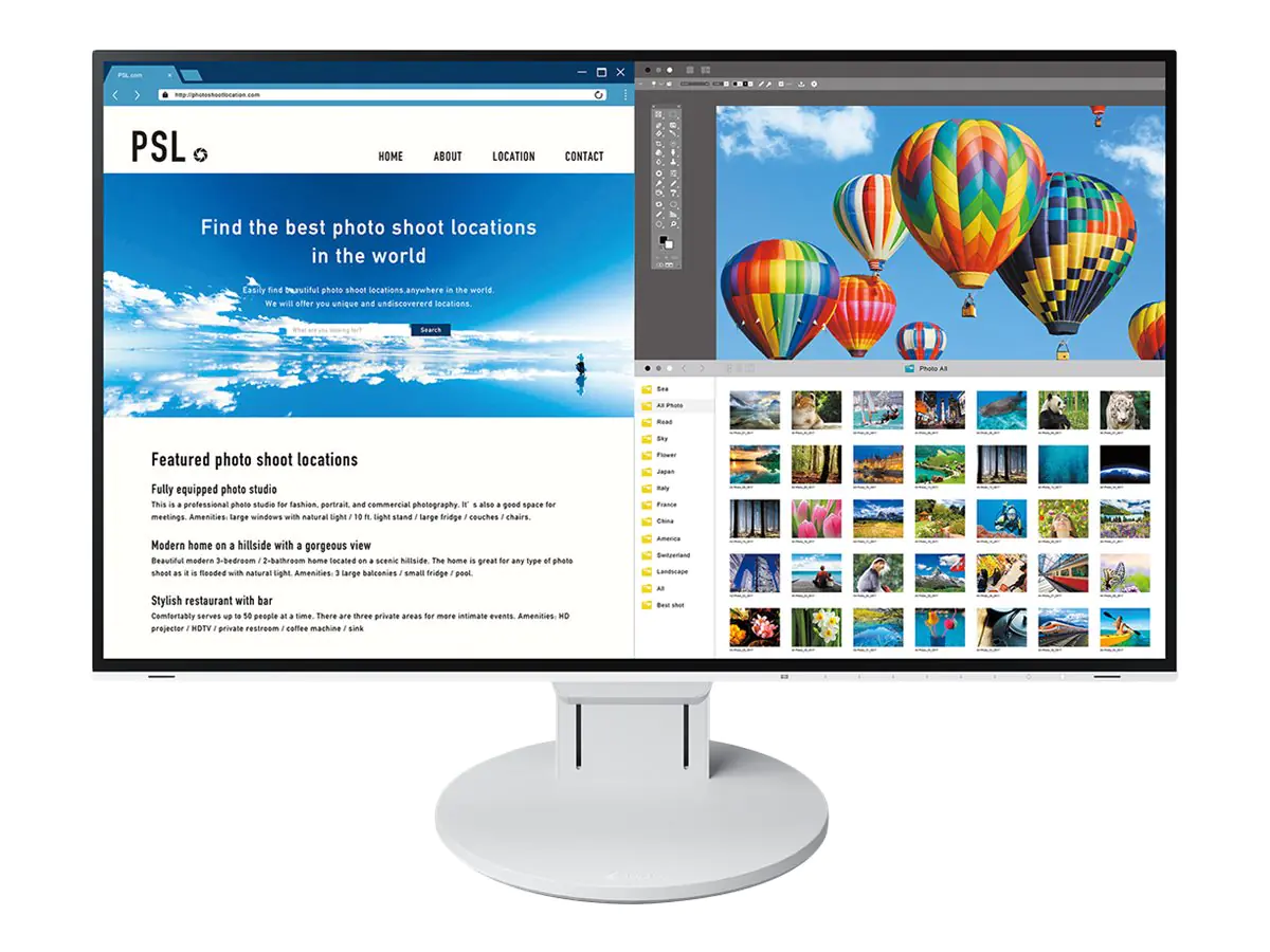 EIZO FlexScan EV2785-WT - LED-Monitor - 68.5 cm (27") - 3840 x 2160 4K @ 60 Hz - IPS - 350 cd/m² - 1300:1 - 5 ms - HDMI, DisplayPort, USB-C - Lautsprecher - weiß