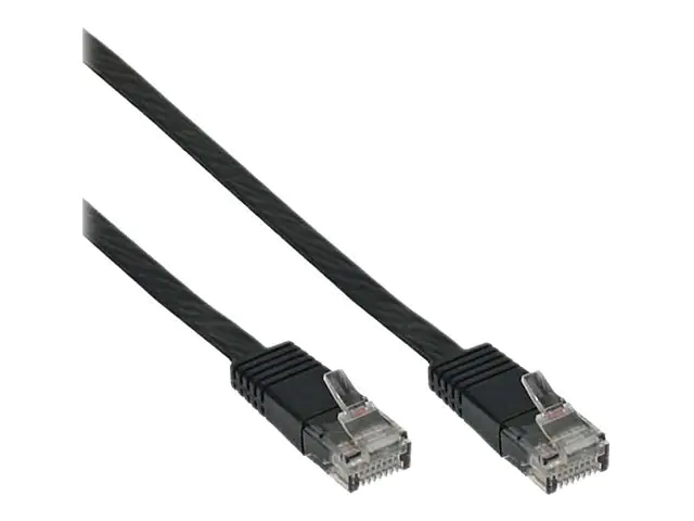 InLine - Patch-Kabel - RJ-45 (M) zu RJ-45 (M) - 1.5 m - UTP - CAT 6 - geformt, flach - Schwarz