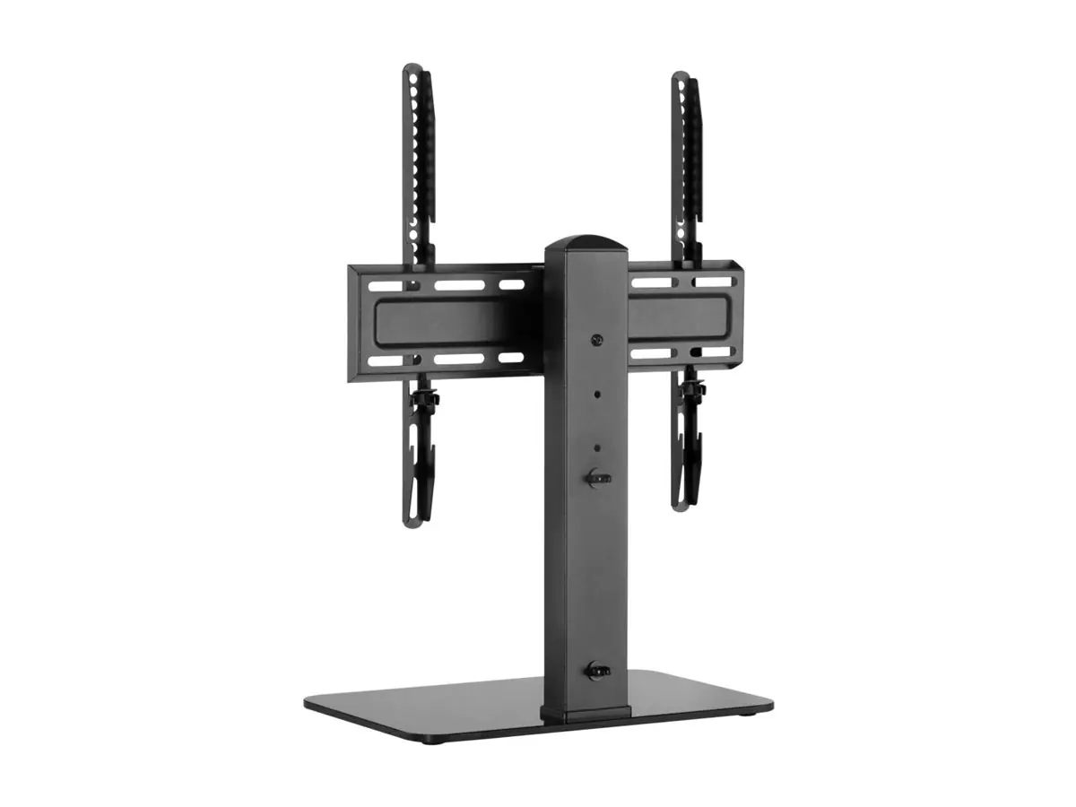 equip - Aufstellung - für LCD-Display / Curved LCD-Display - universal - Kunststoff, stainless steel, Glas - Schwarz - Bildschirmgröße: 94-177.8 cm (37"-70") - Tischmontage
