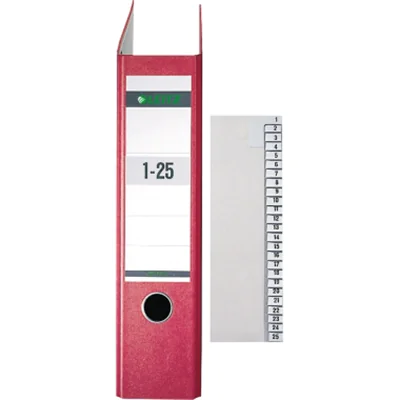 Leitz Registerserie 13810085 1-25 DIN A4 21,2x24cm 25Bl. Papier grau Leitz Registerserie 13810085 1-25 DIN A4 21,2x24cm 25Bl. Papier grau