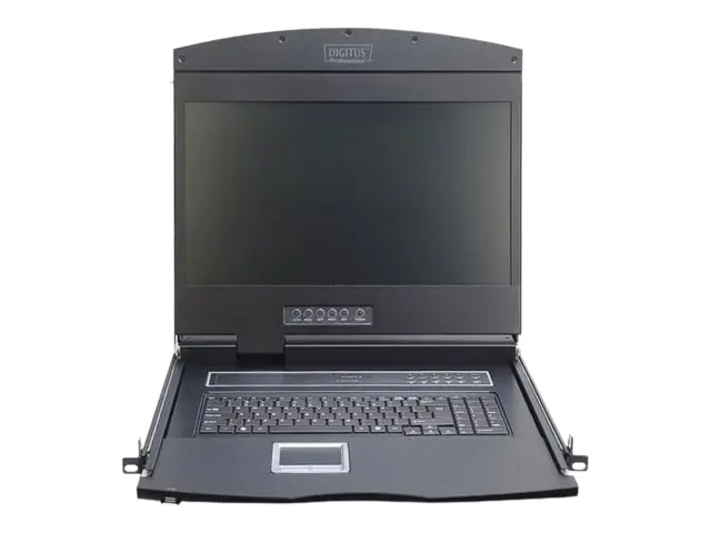 DIGITUS 19" LCD KVM-Konsole, 1-Port VGA, US-Tastatur DS-72211-1US