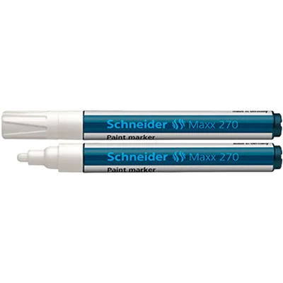 Schneider Lackmarker Maxx 270 127049 1-3mm Rundspitze weiß Schneider Lackmarker Maxx 270 127049 1-3mm Rundspitze weiß