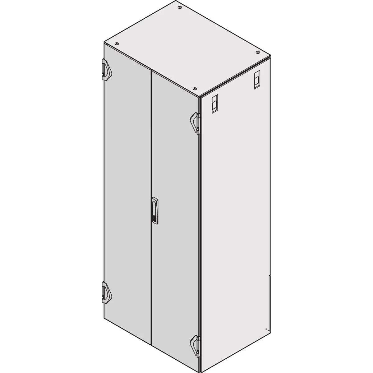 SCHROFF 22130664 19 Zoll Netzwerkschrank -Doppeltür Lichtgrau (RAL 7035)