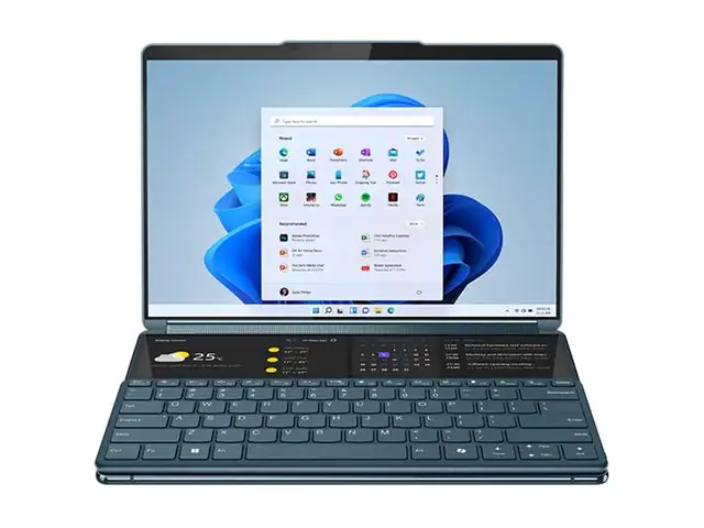 Lenovo Yoga Book 9 13IMU9 83FF - Tablet - Flip-Design - Intel Core Ultra 7 155U / 1.7 GHz - Evo - Win 11 Home - Intel Graphics - 16 GB RAM - 1 TB SSD NVMe - 33.8 cm (13.3") OLED Touchscreen 2880 x 1800 (2.8K) - Wi-Fi 6E, Bluetooth - Tidal Teal - kbd: