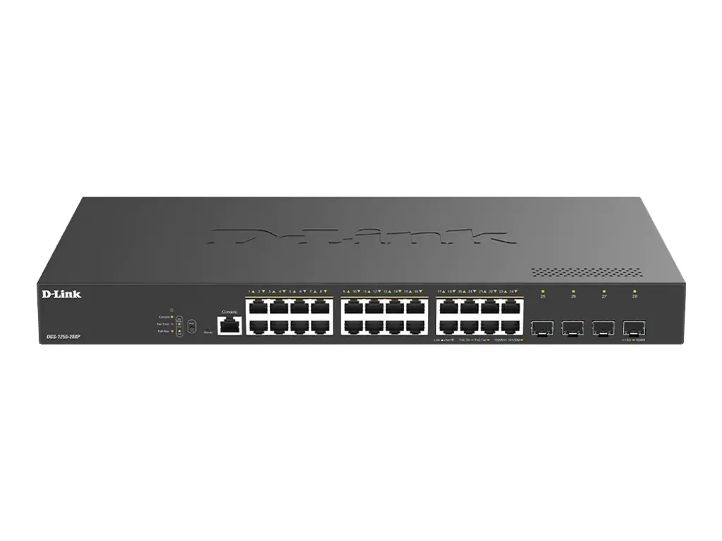 D-Link DGS 1250-28XP - Switch - L2+ - Smart - 24 x/1000+ 4 10 Gigabit SFP+ - an - Switch - 1 Gbps DGS-1250-28XP/E