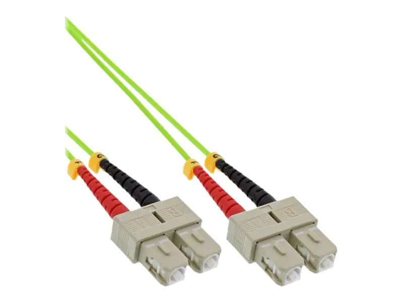 InLine - Patch-Kabel - SC multi-mode (M) zu SC multi-mode (M) - 5 m - Glasfaser - Duplex - 50/125 Mikrometer - OM5 - halogenfrei - grün