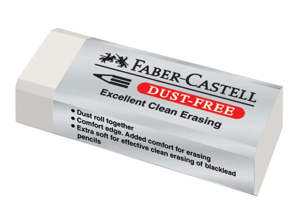 Faber-Castell Radierer DUST-FREE 187120 22x12x62mm weiß