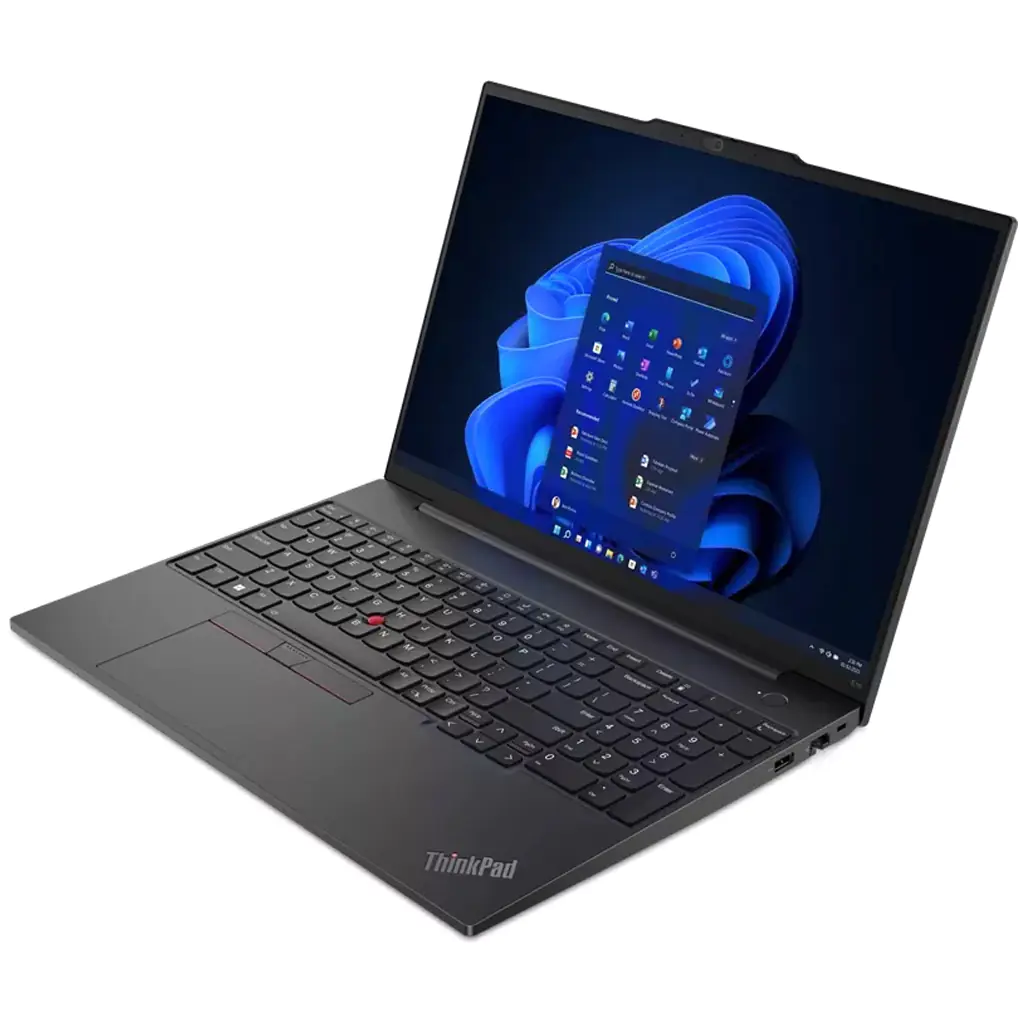 Lenovo ThinkPad E16 Gen 1 21JN - 180°-Scharnierdesign - Intel Core i7 1355U / 1.7 GHz - Win 11 Pro - Intel Iris Xe Grafikkarte - 16 GB RAM - 1 TB SSD TCG Opal Encryption 2, NVMe - 40.6 cm (16") IPS 2560 x 1600 (WQXGA) - Wi-Fi 6 - Graphite Black - kbd: Deu