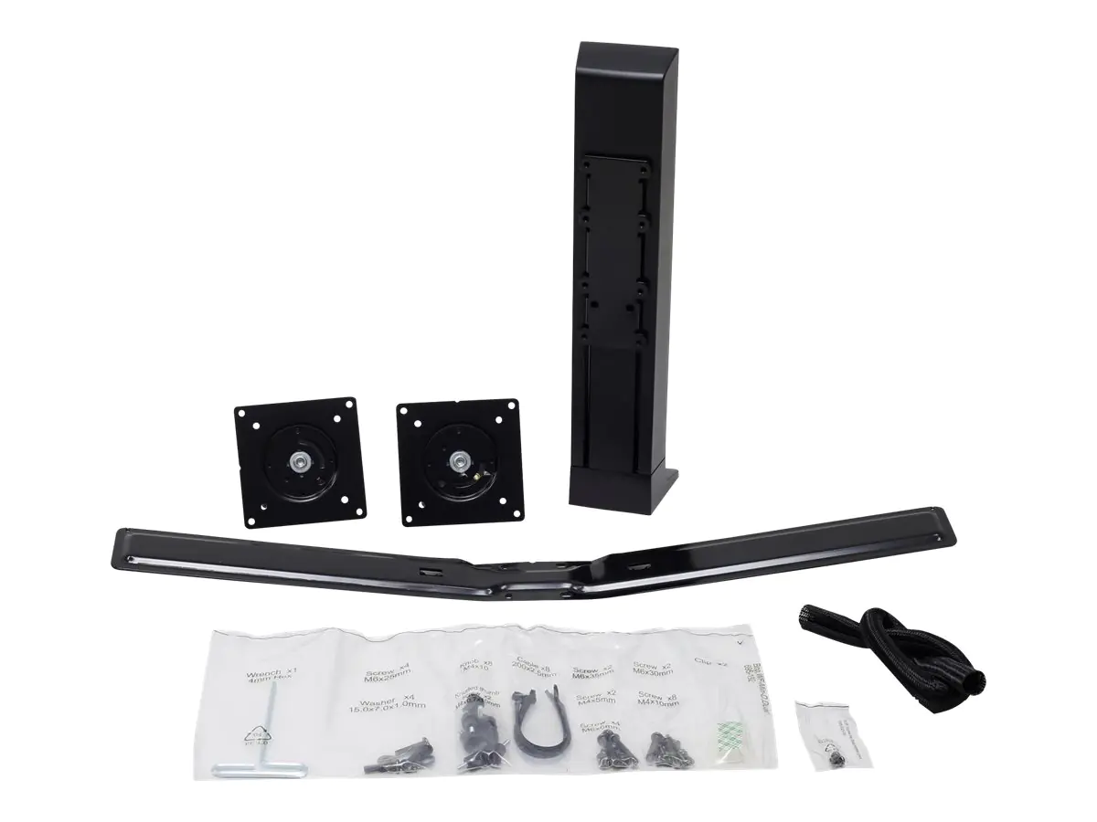Ergotron WorkFit Universal - Kit für zwei Monitore - Schwarz