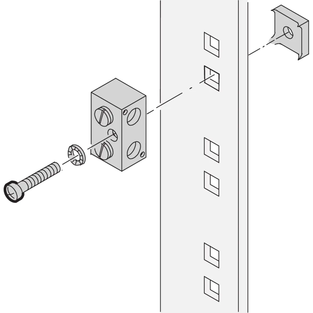 SCHROFF Erdungsklemme 100MM