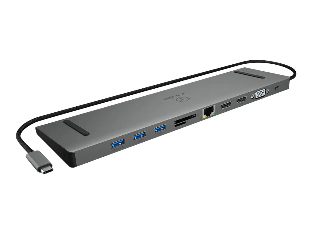 ICY BOX IB-DK2106-C - Dockingstation - USB-C - VGA, HDMI - 1GbE