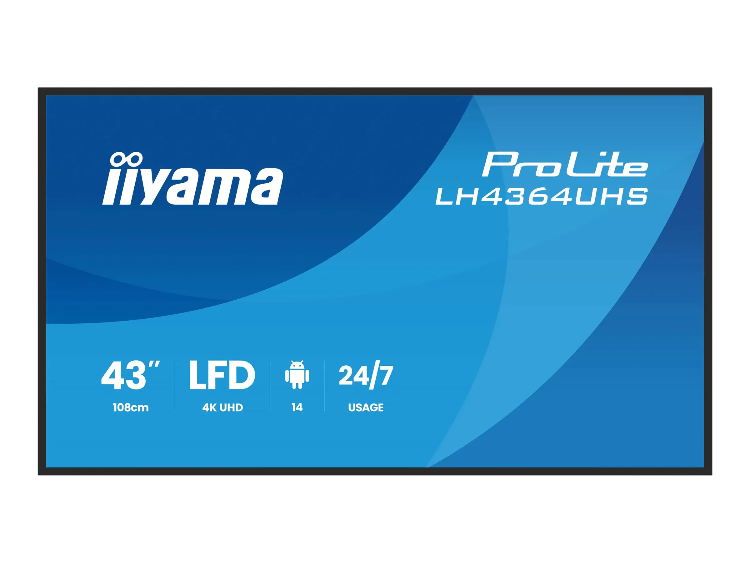 Iiyama 108cm 43" LH4364UHS-B1AG 16 9 2xHDMI+USB-C IPS - 108 cm - 43"
