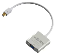 Vision Techconnect - Videoadapter - Mini DisplayPort (M) zu HD-15 (VGA) (W) - 22 cm - weiß