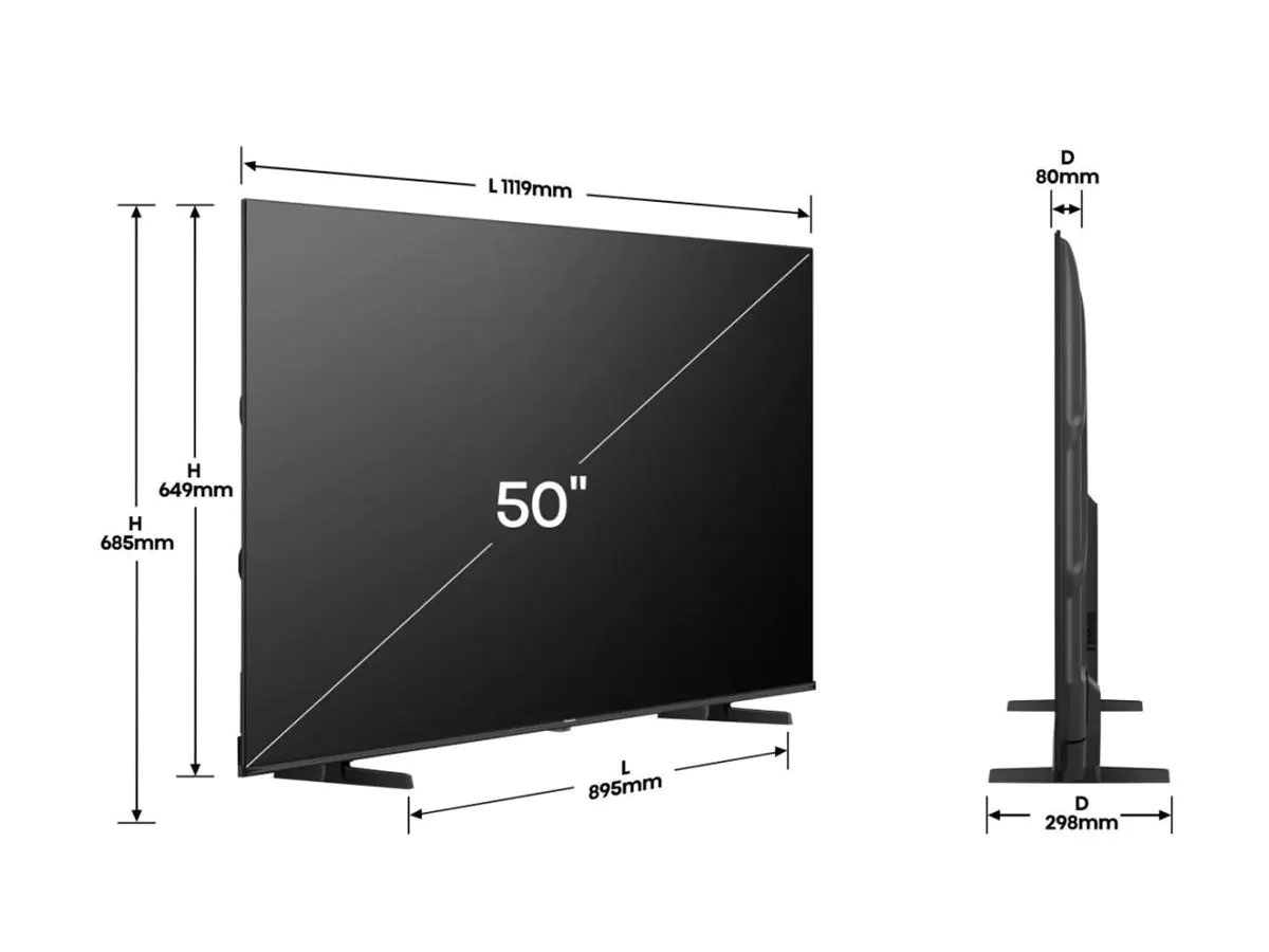 Hisense 50E77Q 126cm 50" 4K QLED Smart TV Fernseher
