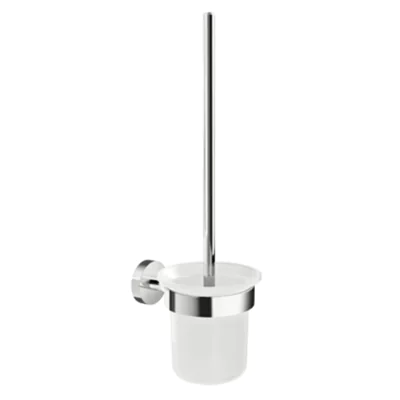 tesa® WC-Garnitur SMOOZ 11,2 x 37,9 cm (Ø x H) Metall chrom/weiß