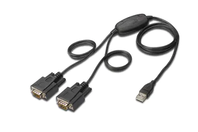 DIGITUS USB 2.0 zu 2x RS232-Kabel DA-70158