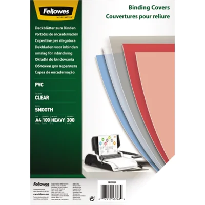 Fellowes Deckblatt 53763 DIN A4 300mic transparent 100 St./Pack. Fellowes Deckblatt 53763 DIN A4 300mic transparent 100 St./Pack.
