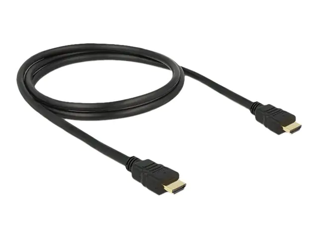 Delock - HDMI-Kabel mit Ethernet - HDMI männlich zu HDMI männlich - 1 m - Schwarz - 4K Unterstützung