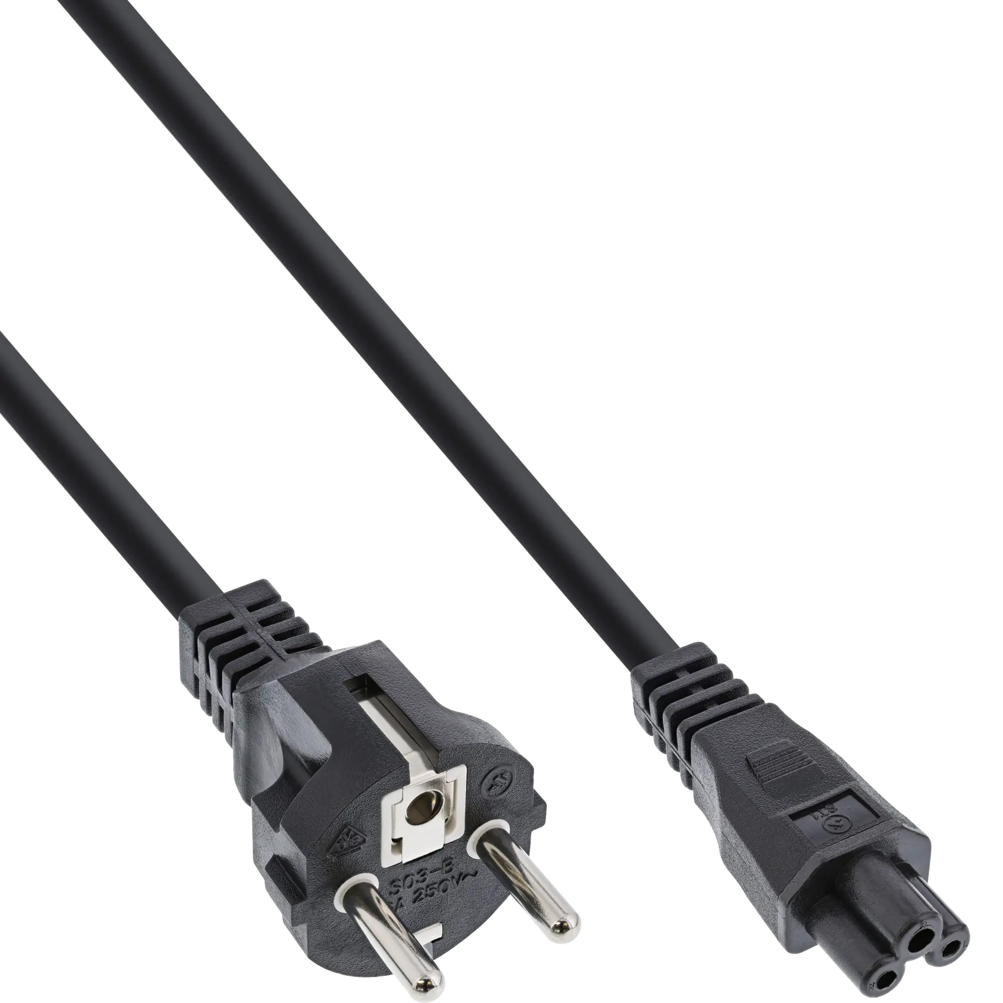 InLine Netzkabel für Notebook - 3pol C5 Kupplung - schwarz - 1,8m 16656X