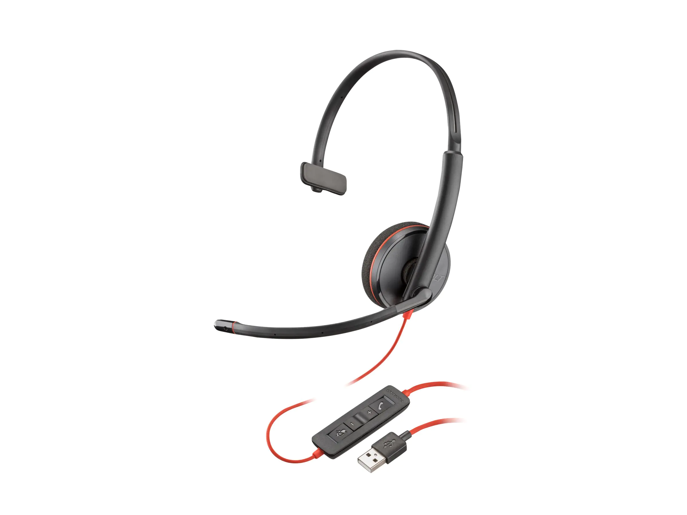 Poly Blackwire 3210 - Blackwire 3200 Series - Headset - On-Ear - kabelgebunden - USB-A - Schwarz - Skype-zertifiziert, Cisco Jabber Certified, Avaya Certified