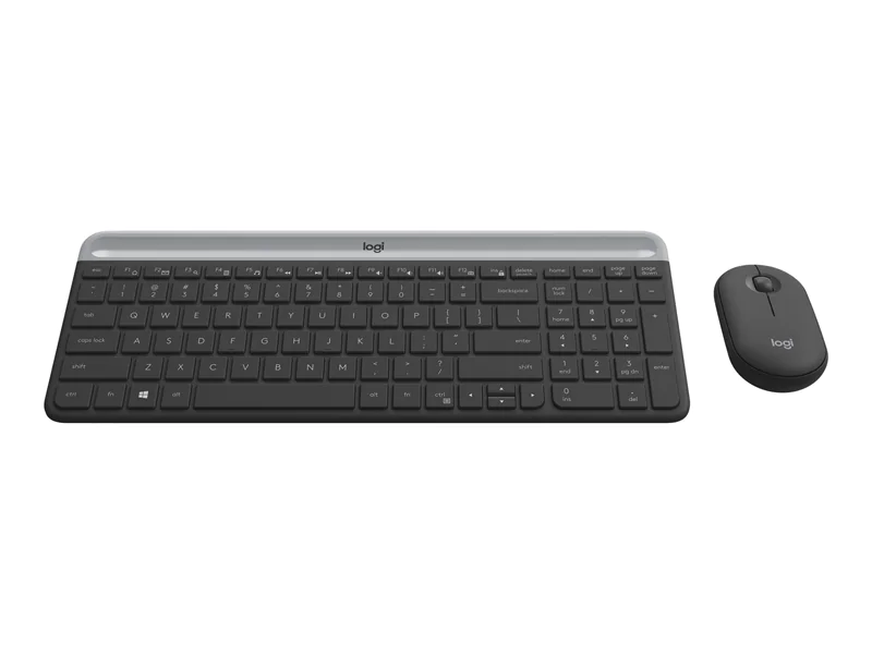 Logitech Slim Wireless Combo MK470 - Tastatur-und-Maus-Set - kabellos - 2.4 GHz - US International - Graphite Logitech Slim Wireless Combo MK470 - Tastatur-und-Maus-Set - kabellos - 2.4 GHz - US International - Graphite