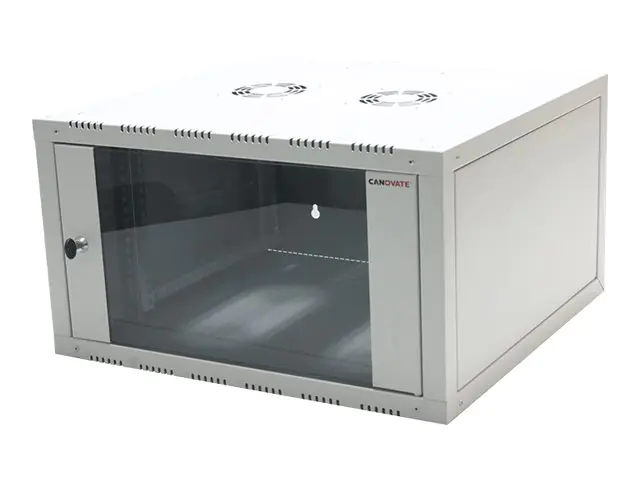 LogiLink Gehäuse - geeignet für Wandmontage - Hellgrau, RAL 7035 - 18U - 48.3 cm (19")