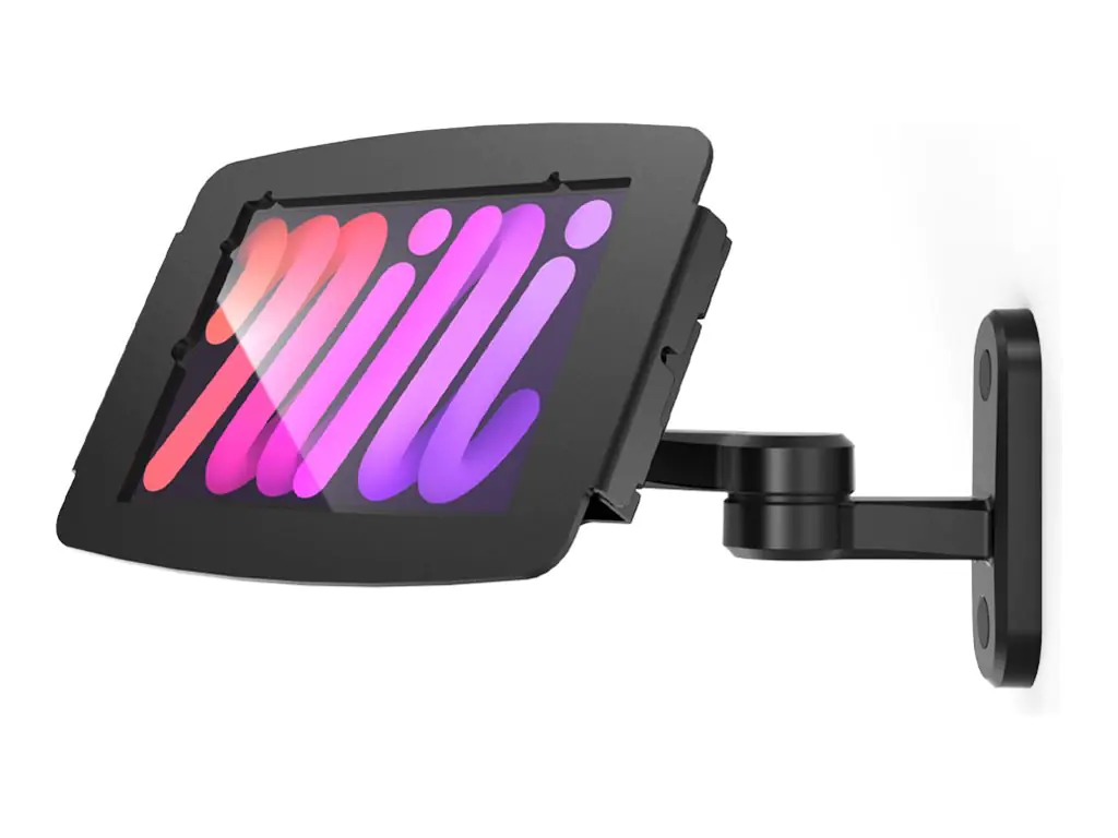 Compulocks iPad Mini 8.3" Space Enclosure Swing Wall Mount - Befestigungskit (Gelenkarm, Gehäuse, Schwenkarm) - für Tablett - verriegelbar - hochwertiges Aluminium - Schwarz - Bildschirmgröße: bis zu 50,8 cm (8.3") - Wandmontage, Oberflächenmontage,