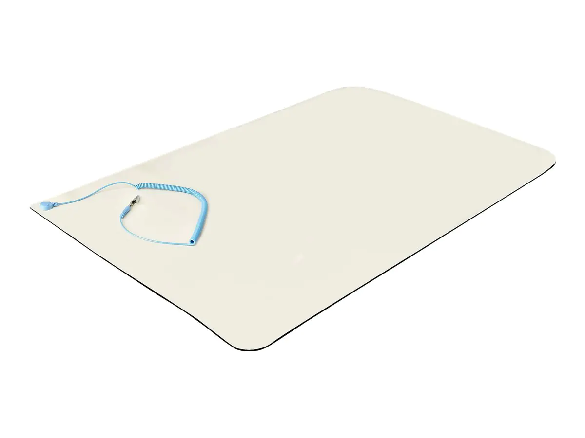 StarTech 23x47in Anti Static Mat, ESD Mat for Electronics Repair, Anti Static Desk Mat w/Detachable Grounding Wire, ANSI/ESD S 4.1 Compliant, Flexible Thermoplastic Work Mat/Pad - Suitable for Tables (LG-ANTI-STATIC-MAT) - Fußmatte (antistatisch) - abnehm