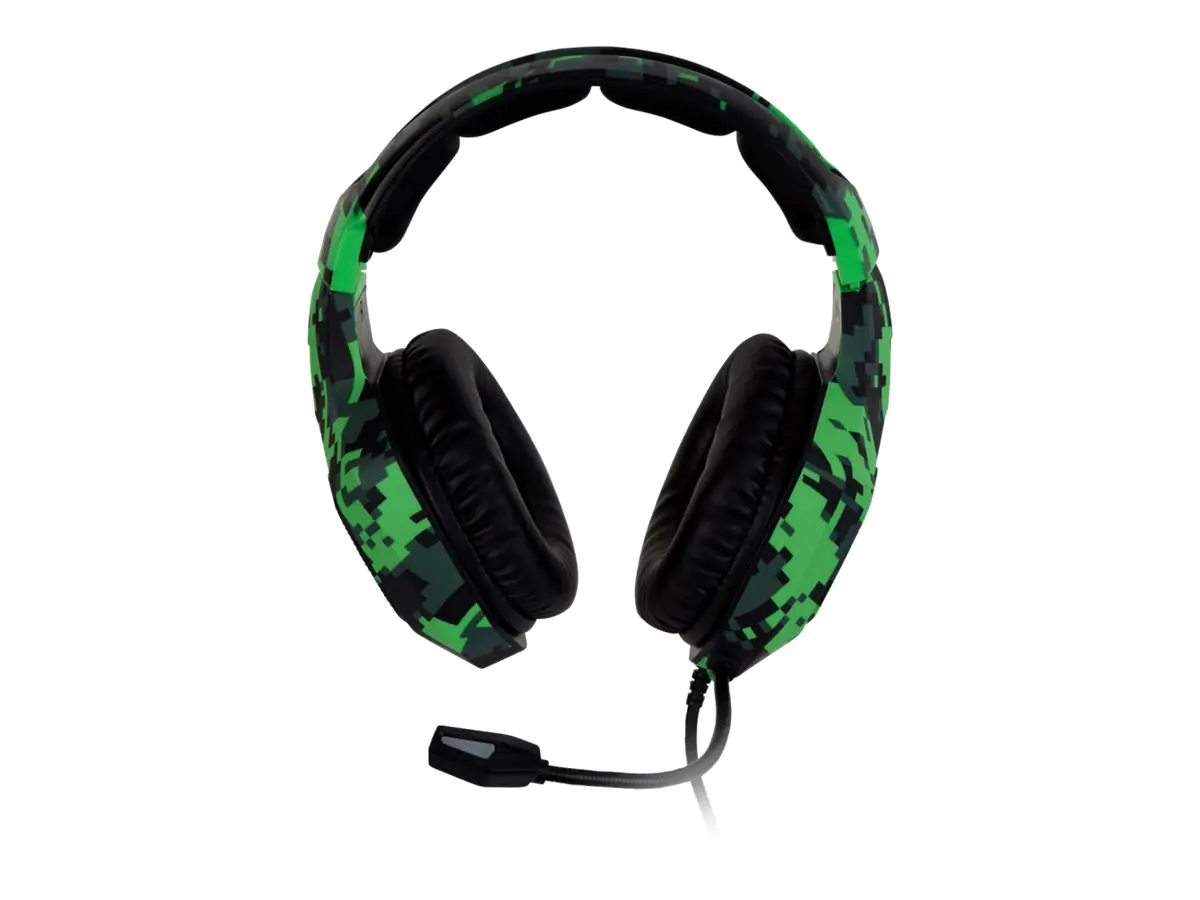 Verbatim SureFire Skirmish - Gaming - Headset - ohrumschließend - kabelgebunden - 3,5 mm Stecker - grünes Tarnmuster