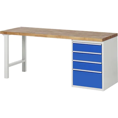 RAU Werkbank 7000 2.000 x 890 x 700 mm (B x H x T) enzianblau lichtgrau