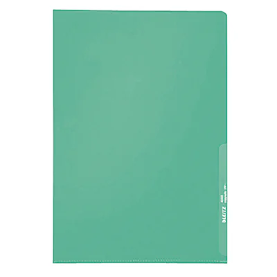 Leitz Sichthülle Standard DIN A4 0,13mm oben, rechts offen dokumentenecht Polypropylenfolie grün genarbt 100 St./Pack. Leitz Sichthülle Standard DIN A4 0,13mm oben, rechts offen dokumentenecht Polypropylenfolie grün genarbt 100 St./Pack.