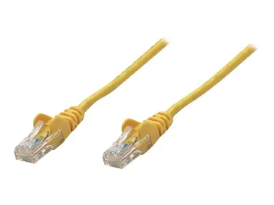 Intellinet Network Patch Cable, Cat6A, 0.25m, Yellow, Copper, S/FTP, LSOH / LSZH, PVC, RJ45, Gold Plated Contacts, Snagless, Booted, Polybag - Patch-Kabel (DTE) - RJ-45 (M) bis RJ-45 (M) - 25 cm - SFTP, PiMF - CAT 6a - IEEE 802.3af - halogenfrei, geformt,