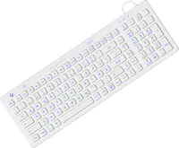 KeySonic KSK-6031INEL-wh DE - Industrietastatur USB Beleuchtet Silikon schwarz - 60886