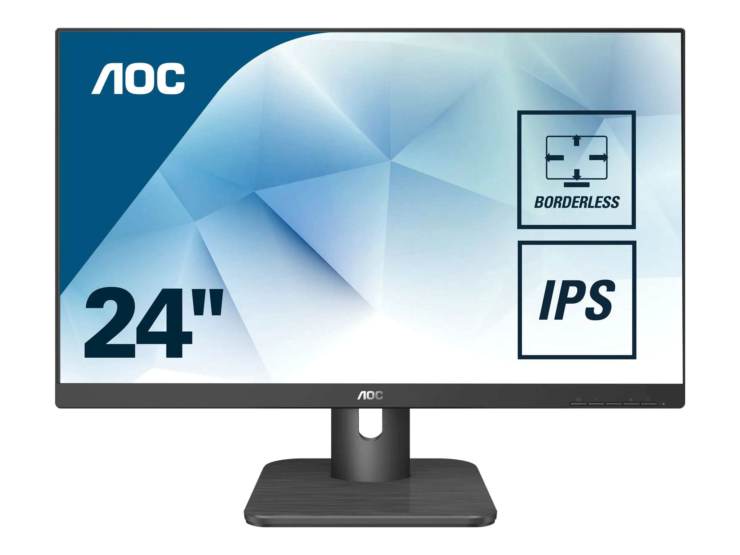 AOC 24E1Q - LED-Monitor - 60.5 cm (23.8") - 1920 x 1080 Full HD (1080p) @ 60 Hz - IPS - 250 cd/m² - 1000:1 - 5 ms - HDMI, VGA, DisplayPort - Lautsprecher