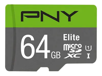 PNY Elite - Flash-Speicherkarte - 64 GB - UHS-I U1 / Class10 - microSDXC UHS-I PNY Elite - Flash-Speicherkarte - 64 GB - UHS-I U1 / Class10 - microSDXC UHS-I