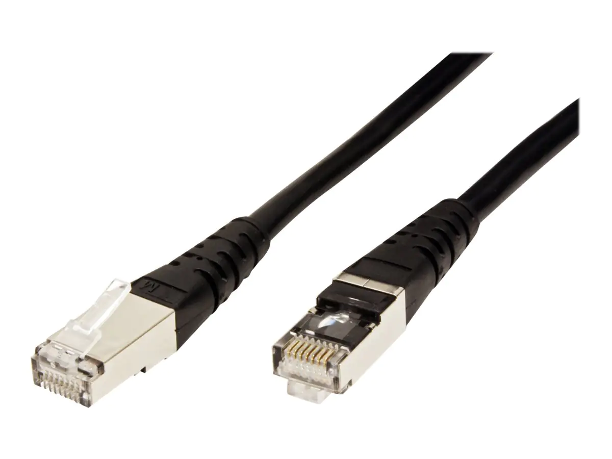 Roline - Patch-Kabel - RJ-45 (M) zu RJ-45 (M) - 15 m - SFTP - CAT 6 - Schwarz