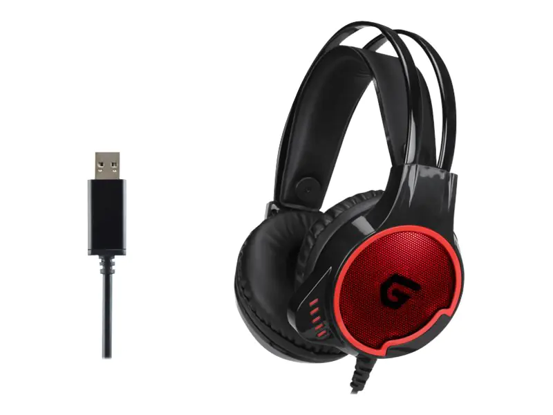 Conceptronic Athan U1 - Headset - 7.1-Kanal - ohrumschließend - kabelgebunden - USB - Schwarz