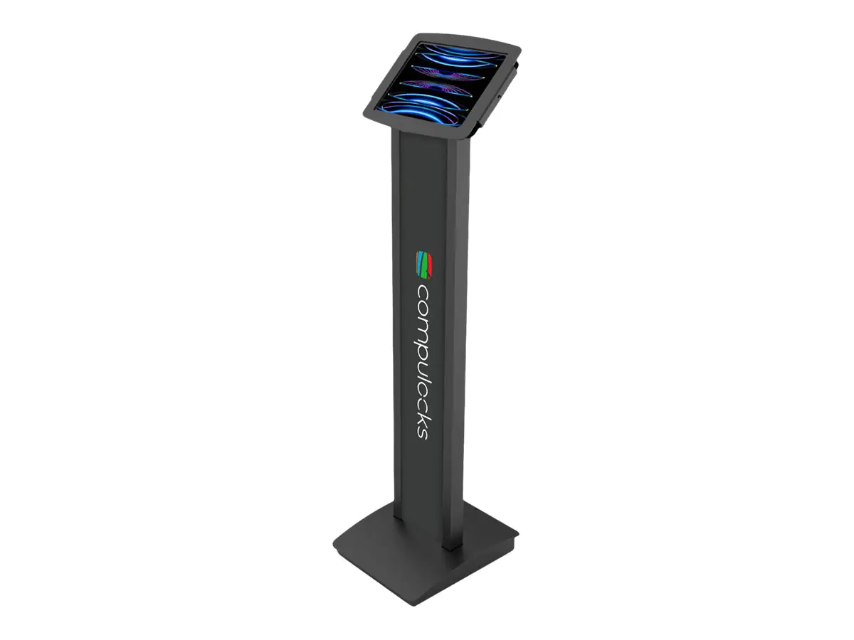 Compulocks iPad Pro 11" (1-4th Gen) Space Enclosure Brandable Floor Stand - Aufstellung - für Tablett - verriegelbar - hochwertiges Aluminium - Schwarz - Bodenaufstellung - für Apple 11-inch iPad Pro (1. Generation, 2. Generation, 3. Generation, 4. Genera