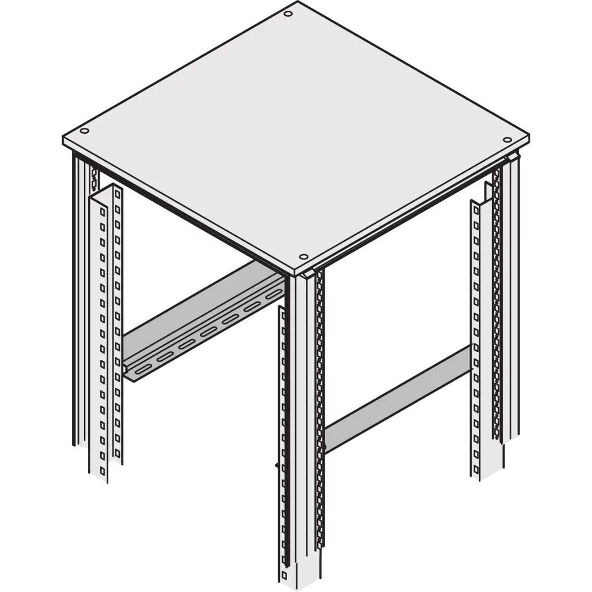 SCHROFF 22127096 19 Zoll Netzwerkschrank-Schienen