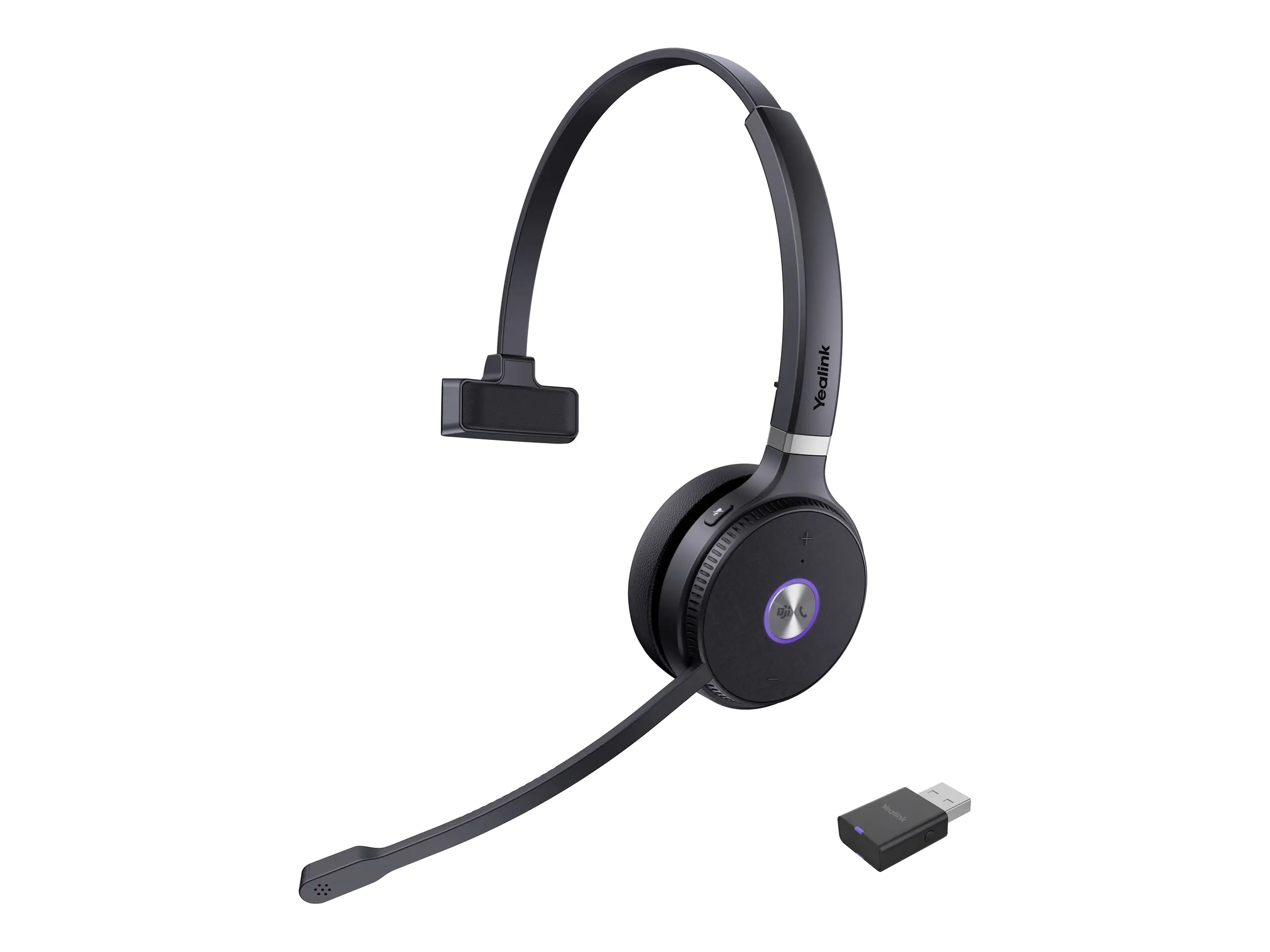 Yealink WH62 Portable - Headset - On-Ear - DECT - kabellos - USB - Zertifiziert für Microsoft Teams