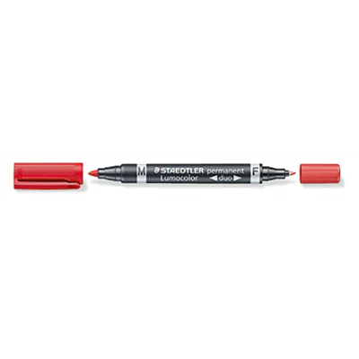STAEDTLER Permanentmarker Lumocolor duo 348-2 0,6mm/1,5mm rot STAEDTLER Permanentmarker Lumocolor duo 348-2 0,6mm/1,5mm rot