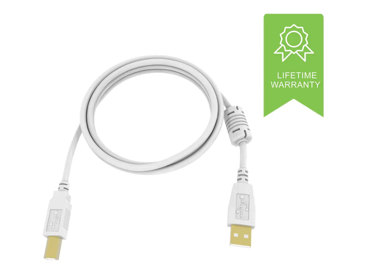 Vision Techconnect 2 - USB-Kabel - USB Typ B (M) zu USB (M) - USB 2.0 - 5 m - weiß