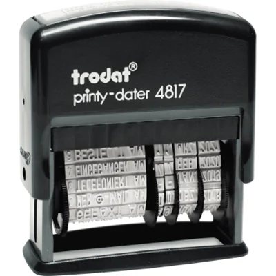 trodat Wortbandstempel Printy Dater 20448 46x4mm grau/schwarz
